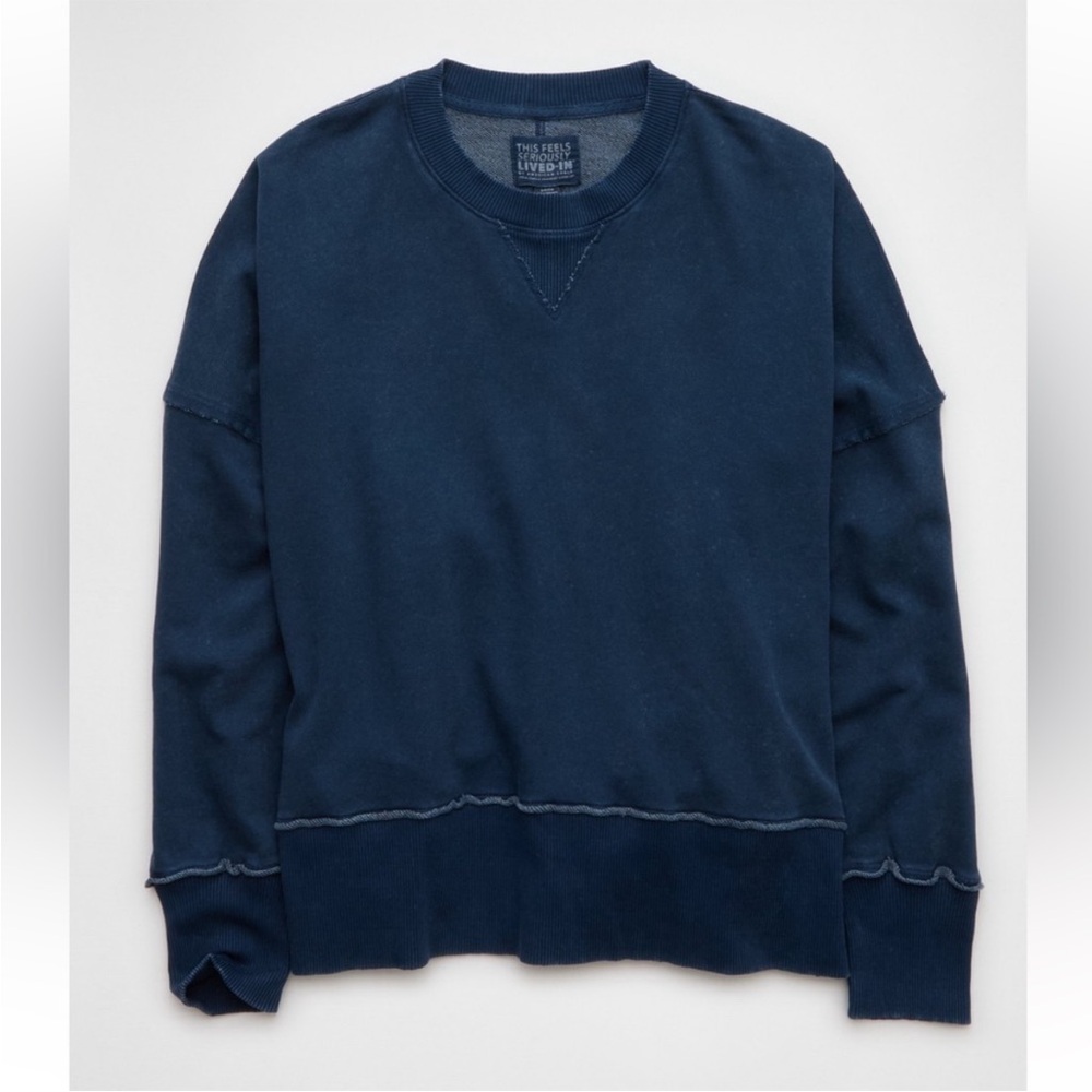 American Eagle Outfitters Women's Navy Sweatshirt